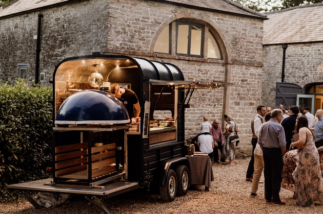 Evening catering van at a Pennard House wedding