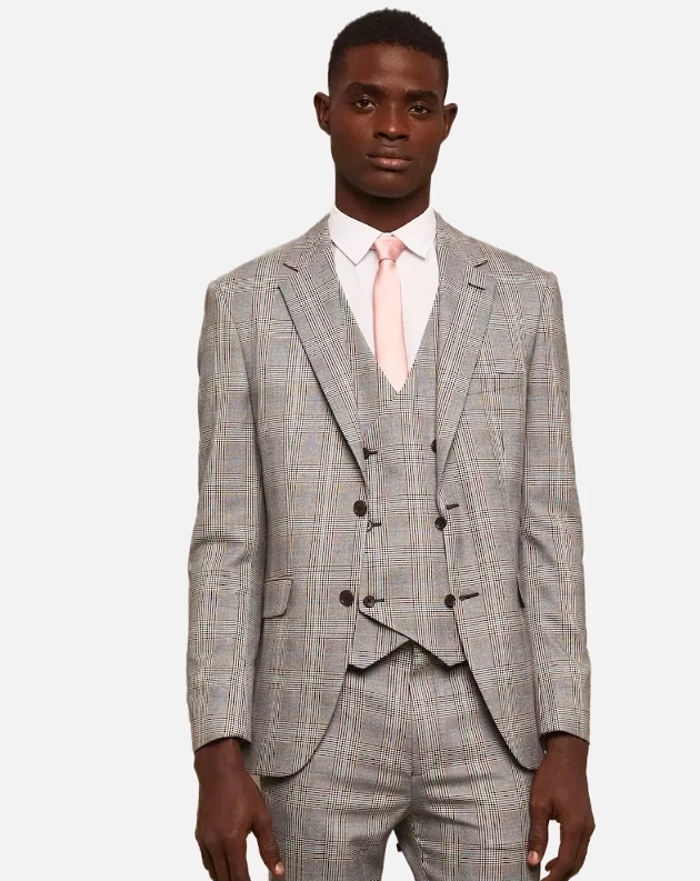 Burton Mens Checked Skinny Suit