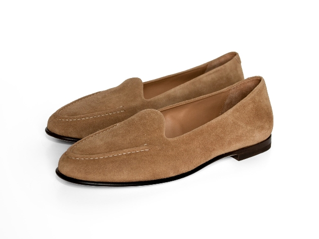 A pair of brown shoes