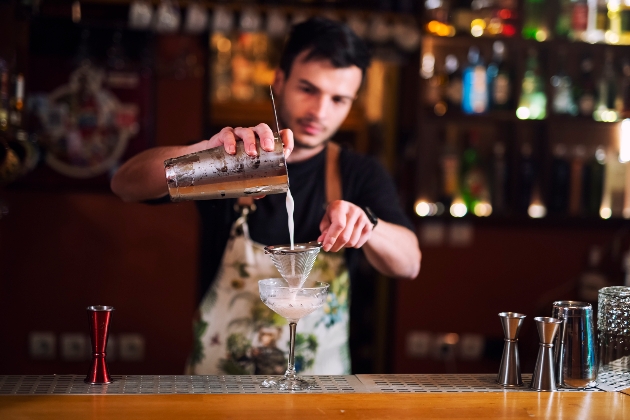 bartender making a cocktail