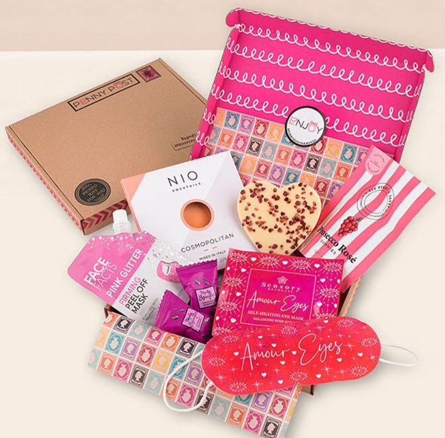 post box gift box of goodies