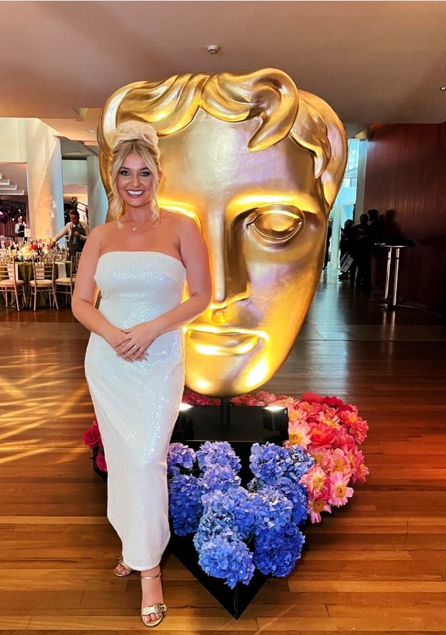 amy hart at the baftas